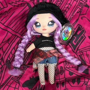 Na Na Na surprise doll Purple Braided Doll with Black Hat